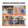 thumbnail image 6 of Plastic Shopping Baskets 24L, Set of 12, Grocery Baskets with Handle & Stand, 16.73 x 11.61 x 8.86 in, Portable Store Baskets for Retail, Supermarket, Shopping - Blue, 6 of 7