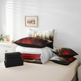 thumbnail image 4 of YST, Graffiti Ombre Collection, Bedding Set, Modern Contemporary style, 7-Piece, Burgundy, Abstract Gradient, Queen, 4 of 4