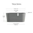 thumbnail image 2 of Ecopots Sofia Durable Modern Oval Indoor/Outdoor Recycled Based Composite Flower Pot Planter w/ Water Reservoir, Grey, 16", 2 of 4