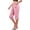 Pink, variant on cfhntfmh Capri Pants for Women Straight Leg Casual Pants High Elastic Waist Summer Travel Pants with Pockets
