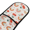 thumbnail image 2 of Dailycode Double Sided Oven Mitt with Loop Heat Resistant Kitchen Long Potholders 7" x 35" Cherry and Rainbow, 2 of 6