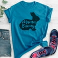 thumbnail image 2 of Mama Bunny Shirt, Unisex Women's Shirt, Easter Shirt, Rabbit Shirt, Heather Blue, Medium, 2 of 6