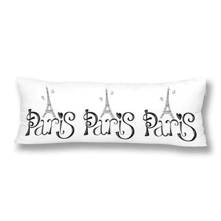Gckg France City Paris Eiffel Tower Body Pillow Covers Pillowcase