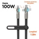 thumbnail image 4 of Cable Datos HYPERGEAR USB-C a USB-C 100W giratorio 180 grados Negro Universal, 4 of 6