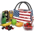 thumbnail image 3 of Disketp Vintage American Flag Bolsa Térmica Estampada, Bolsa Térmica Aislante para Almuerzo, Playa y Campamento, 3 of 6