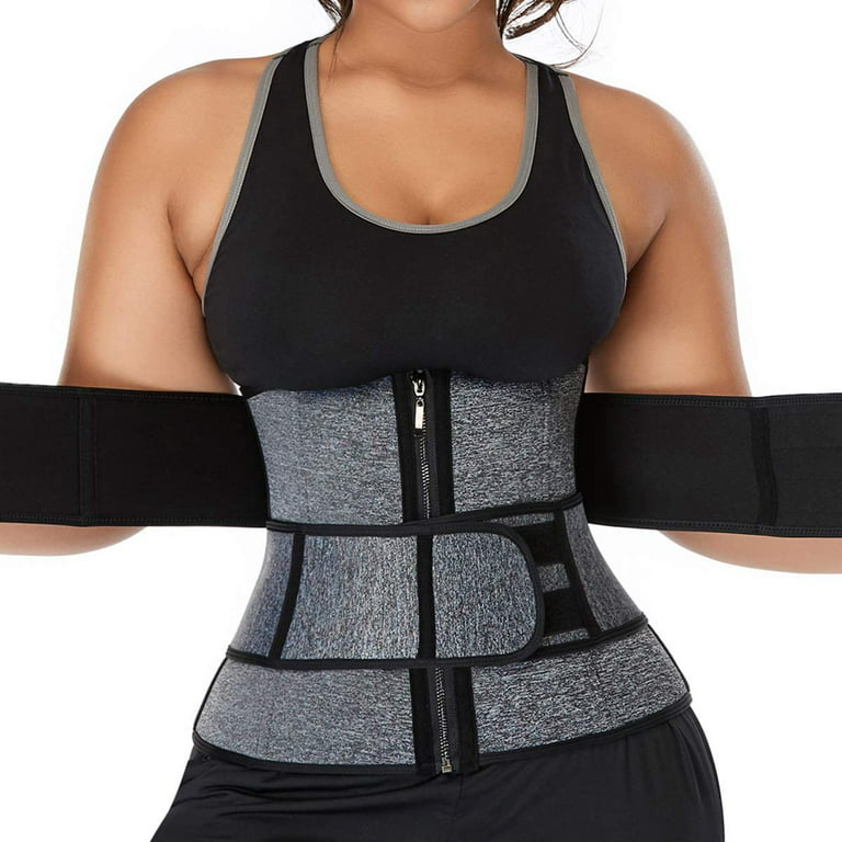 COMFREE Plus Size Neoprene Sauna Waist Trainer Corset Sweat Belt for Women  Compression Band Workout Fitness