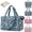 Blue,Flower, variant on Quilted Travel Duffel Bags with Shoe Bag,Airline Approved Personal Item Bag for Women with Wet Pocket,Trolley Sleeve,Quilted Overnight Weekender Bag for Camping Gym Beach(Blue,Flower)