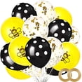 thumbnail image 1 of Kit de globos de fiesta de látex negro con estampado de puntos, 60 unidades, 1 of 2