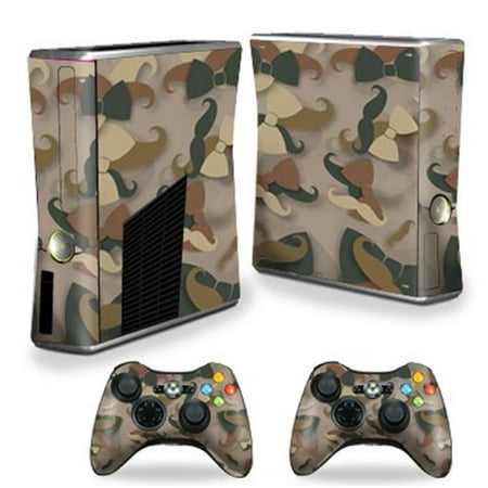 MightySkins XBOX360S-Hipster Camo Skin Decal Wrap Cover for Xbox 360 S Slim Plus 2 Controllers - Hipster Camo Each Microsoft Xbox 360 S Slim Skin kit is printed with super-high resolution graphics with a ultra finish. All skins are protected with MightyShield. This laminate protects from scratching  fading  peeling and most importantly leaves no sticky mess guaranteed. Our patented advanced air-release vinyl guarantees a perfect installation everytime. When you are ready to change your skin removal is a snap  no sticky mess or gooey residue for over 4 years. This is a 8 piece vinyl skin kit. It covers the Microsoft Xbox 360 S Slim console and 2 controllers. You can t go wrong with a MightySkin. Features Skin Decal Wrap Cover for Xbox 360 S Slim Plus 2 Controllers Microsoft Xbox 360 S decal skin Microsoft Xbox 360 S case Microsoft Xbox 360 S skin Microsoft Xbox 360 S cover Microsoft Xbox 360 S decal Add style to your Microsoft Xbox 360 S Slim Quick and easy to apply Protect your Microsoft Xbox 360 S Slim from dings and scratchesSpecifications Design: Hipster Camo Compatible Brand: Microsoft Compatible Model: Xbox 360 Slim Console - SKU: VSNS60579