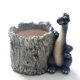 thumbnail image 1 of Maceta de resina con forma de dinosaurio con orificio de drenaje para plantas suculentas, maceteros de animales, oficina en casa, interior y exterior, 1 of 5