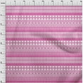 thumbnail image 3 of oneOone Cotton Poplin Twill Fuschia Pink Fabric Geometric Tribal Quilting Supplies Print Sewing Fabric By The Yard 56 Inch Wide, 3 of 4