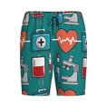 thumbnail image 4 of Fotbe Medical Elements Pajama Shorts for Men, Men's Pajama Bottoms, Sleepwear,Short Pajama Pants-XX-Large, 4 of 9