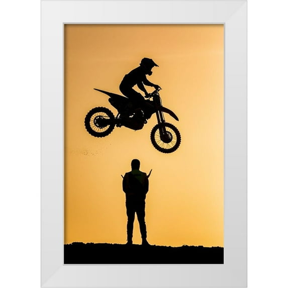 Allam, Abdelkader 13x18 White Modern Wood Framed Museum Art Print Titled - Jump Over