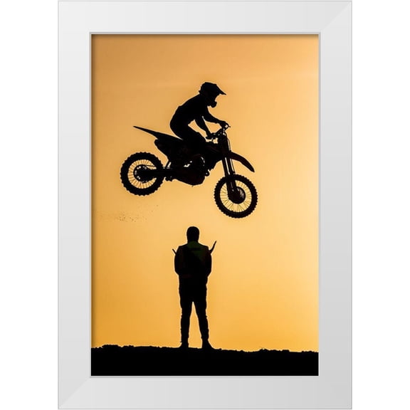 Allam, Abdelkader 11x14 White Modern Wood Framed Museum Art Print Titled - Jump Over