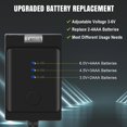 thumbnail image 2 of Adaptador de fuente de alimentación de CA ajustable para baterías AAA, 3 V a 6 V, adaptador de reputo de batería (negro), 2 of 5