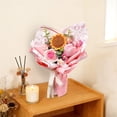 thumbnail image 4 of Handmade Crochet Sunflower & Rose Bouquet - 35cm/13.78in Knitted Flower Arrangement, Home Decor Gift, Tulip Mix (Pink & Yellow), 4 of 6