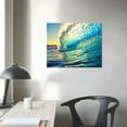 thumbnail image 3 of Creowell Canvas Prints Wall Art Blue Ocean Wave Surfing Sea Picture Paintings on Canvas Modern Canvas Art For Home Room Office Wall Decorations 20x16 in/16x12 in, 3 of 4