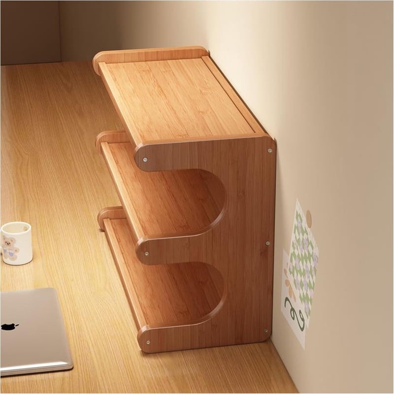 3-Tier Bamboo Shoe Rack, Space-Saving Shoe Organizer for Entryway, Multifunctional Display Shelf, Free Standing Shoe Organizer Shelf