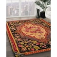 thumbnail image 2 of Ahgly Company Indoor Rectangle Abstract Saffron Red Medallion Area Rugs, 2' x 3', 2 of 6