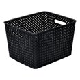 thumbnail image 1 of Simplify 25169-BLACK Bac de Rangement en Résine Tressée, Noir - Grand, 1 of 1