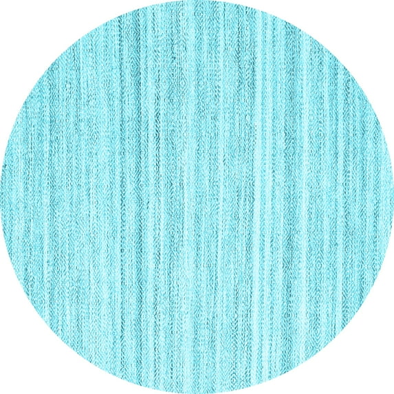 Ahgly Company Indoor Round Solid Light Blue Modern Area Rugs, 8' Round