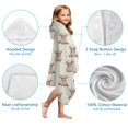 thumbnail image 7 of Beige Highland Cow Pattern Hooded Bath Towel，50"x30" for Ages 3 To 12 Kids, Quick Dry Lightweight Soft Microfiber Hood Beach Towel Cover Up for Kids, 7 of 7