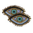 thumbnail image 3 of 2 Pieces Embroidery Applique Patches Sewing Embellishment Stylish Eye Shape DIY Clothes for Hat Jacket Clothes Backpack Decor, 3 of 8