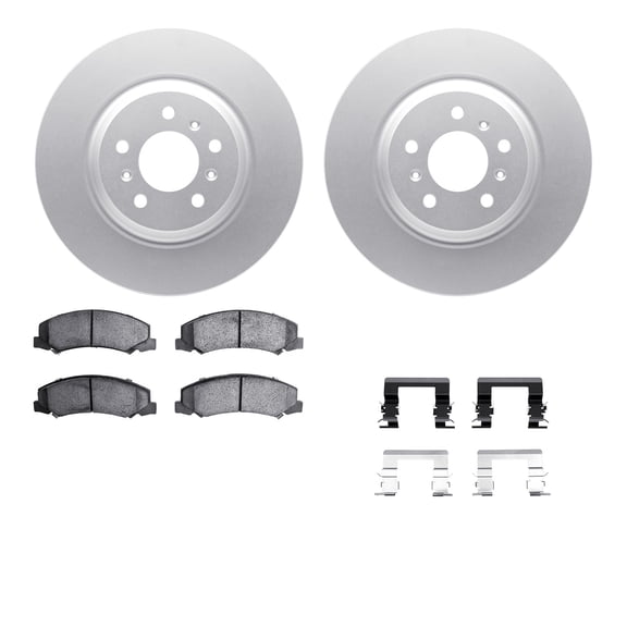 Dynamic Friction Company Front Geospec Brake Rotors with 5000 Advanced Brake Pads includes Hardware 4512-46088