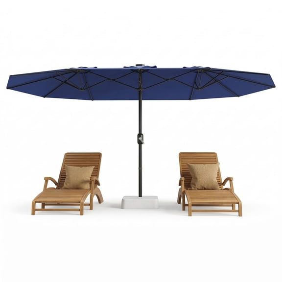 9ft Outdoor Patio Umbrella Heavy Duty 8 Ribs, Waterproof UV Protection Sun Shade with Crank Lift & Push Button Tilt, Outdoor Umbrella for Deck, Pool, Garden, Backyard, Lawn