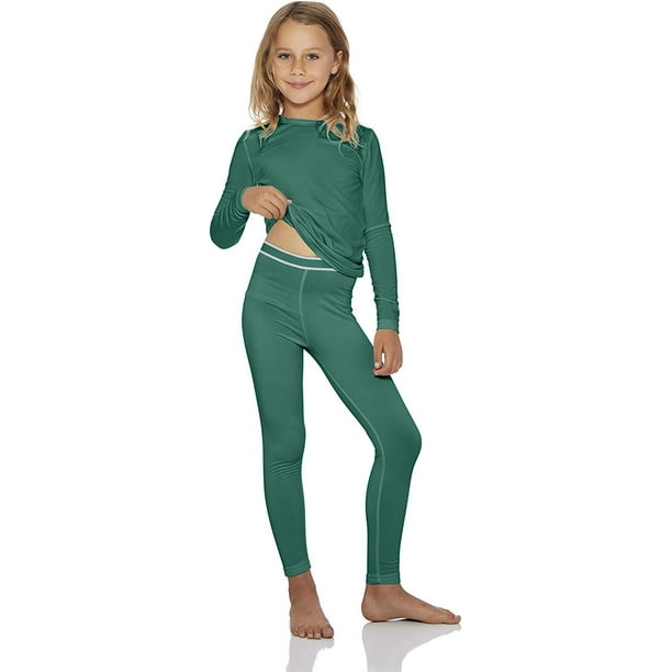Rocky Thermal Underwear for Girls Fleece Lined Thermals Kids Base Layer