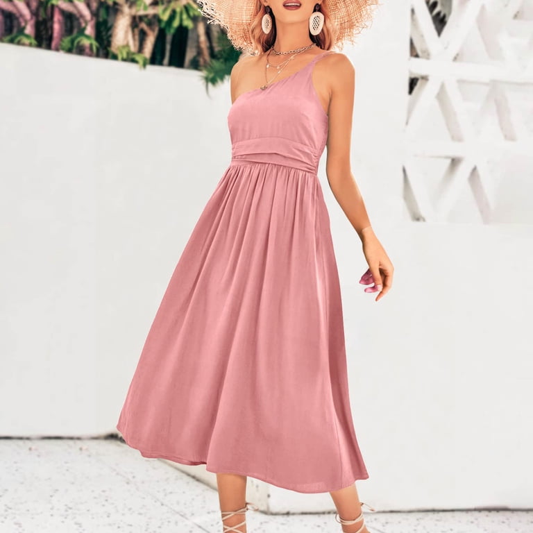 strapless open back dress Radiant Fuchsia Ruffled Cami Maxi Dress main image 0
