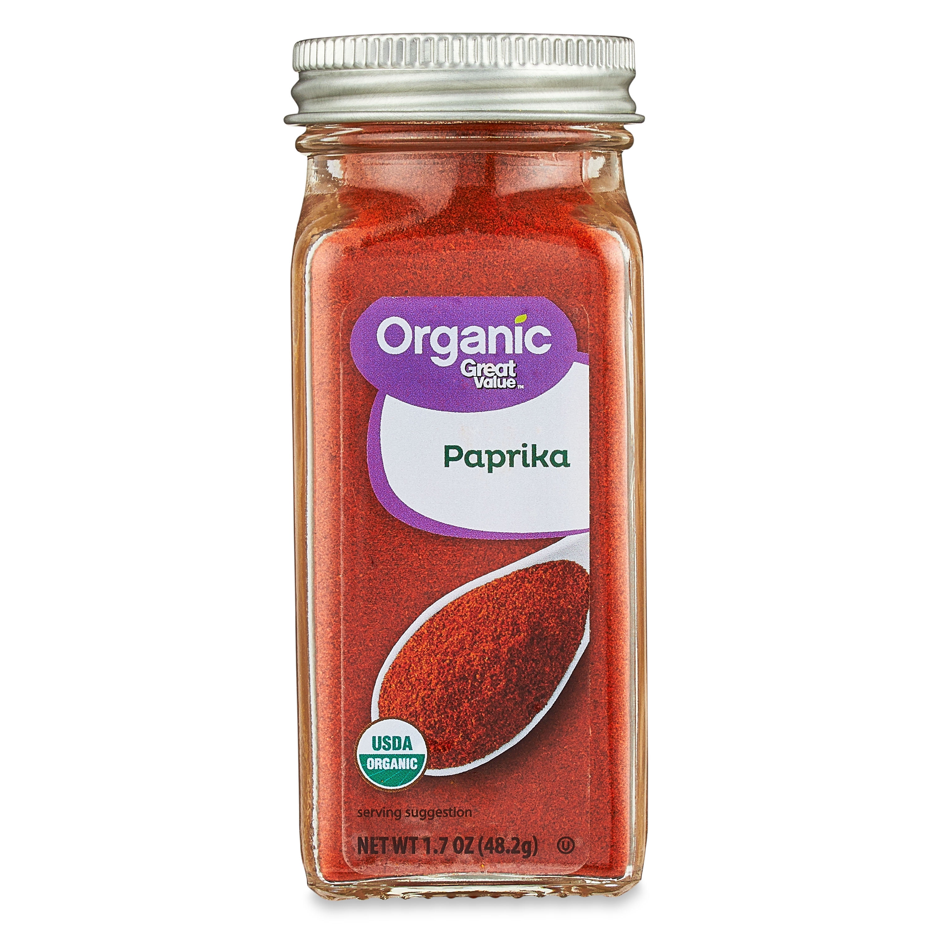 (4 pack) Great Value Organic Paprika, 1.7 Oz. Bottle
