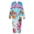 thumbnail image 3 of Super Kitties Unisex Onesie Pajamas Zipper Jumpsuit Hooded One Piece Sleepwear for Family Mens Womens, 3 of 7