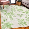 thumbnail image 3 of Botanical Decorative Rug, Vintage Floral Pattern Victorian Classic Royal Inspired Plants Modern Art, Quality Carpet for Bedroom Dorm and Living Room, 6 Sizes, Apple Green, by Ambesonne, 3 of 4
