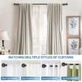 thumbnail image 6 of Urbanest Adjustable Double Curtain Rod Set Fluted Ball Manhattan Finials – 1″ Front & 3/4″ Back Rod With Black Rod, 28–48 Inches, 6 of 6