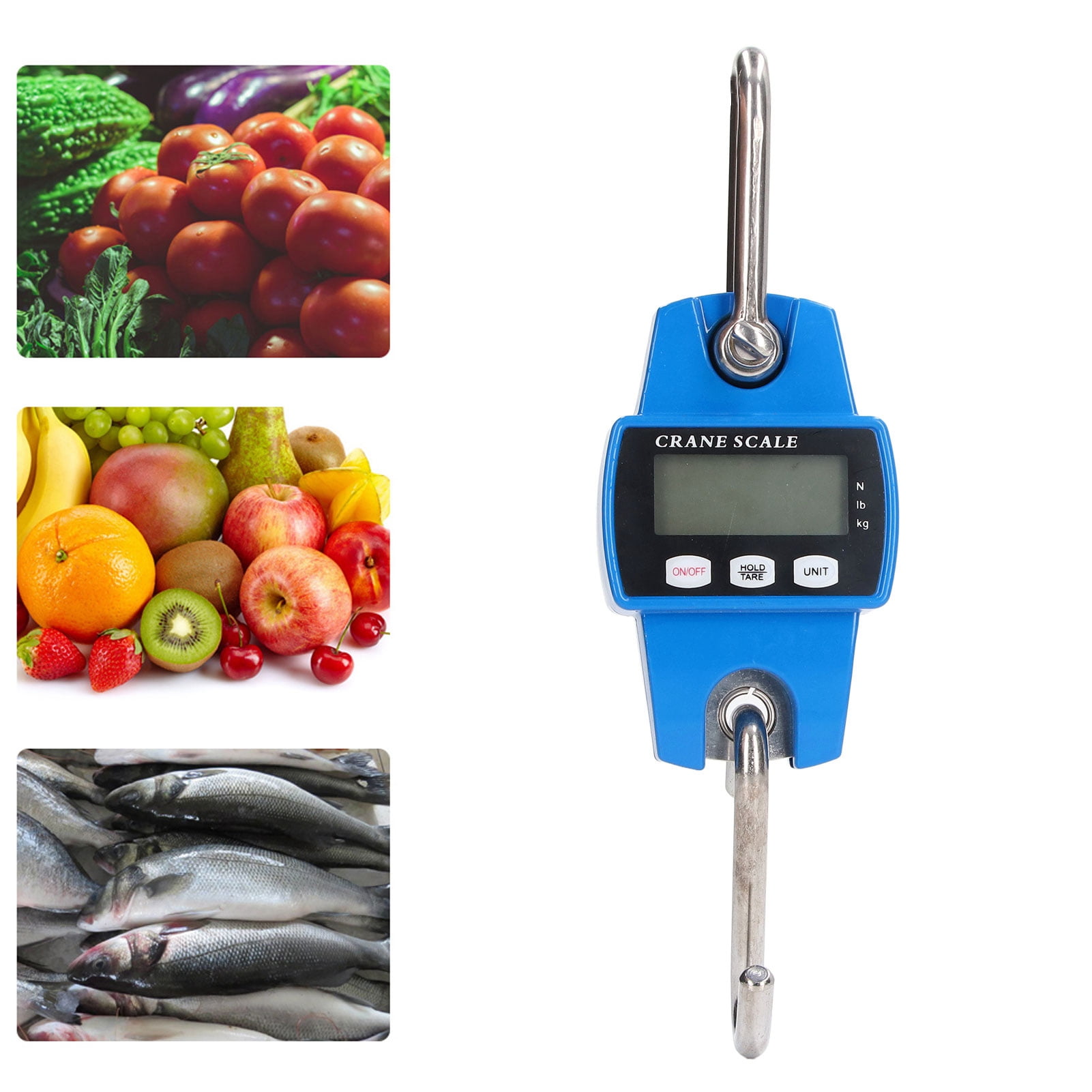 Hanging Scale, 300kg/661lb LED Display Handheld Waterproof Digital