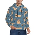 thumbnail image 2 of Haiem French Bulldog Yoga Patterned Men's Hoodie with Kangaroo Pocket - Ideal Pullover Sweatshirt for Daily Wear, Travel, and Home-XX-Large, 2 of 7