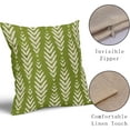 thumbnail image 4 of Lime Green Pillow Covers 18x18 Set of 2 Boho Pattern Cream Herringbone Geometric Print Bohemian Ethnic Print Decorative Throw Pillows Outdoor Pillowcase Farmhouse Cushion Case Couch Sofa Bed Decor, 4 of 5