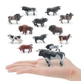 thumbnail image 2 of Juego de figuras en miniatura de vacas salvajes y toros, 12 unidades, 12 realistas, 2 of 3