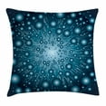 thumbnail image 1 of Fantasy Throw Pillow Cushion Cover, Digital Explosion Computer Art Futuristic Dots Circular Spots Galaxy Energy Image, Decorative Square Accent Pillow Case, 16 X 16 Inches, Petrol Blue, by Ambesonne, 1 of 2