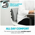 thumbnail image 4 of FORTEM Lumbar Support Cushion, Back Support For Office Chair and Car Seat, Back Rest for Gaming Chair, Memory Foam Pillow, Desk Chair Cushion, Breathable & Washable Cover, Adjustable Straps, 4 of 9