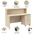thumbnail image 5 of Arrive 60W x 30D Reception Desk with Drawers in Natural Elm - Engineered Wood, 5 of 11