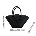 thumbnail image 4 of Bolso Con Asa Superior Tipo Cubo en Forma Abanico Cuero PU Diseñador Lujo, 4 of 9