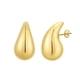 thumbnail image 1 of Pendientes elegantes de moda con forma de gota de agua, pendientes gruesos y brillantes, pendientes huecos ligeros con forma de gota de agua, ajuste universal, 1 of 5