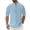 Sky Blue, variant on TKYCMSUAKI Mens Cotton Linen Henley Shirts Sun Protection Long Sleeve Buttons Shirt Lightweight Comfy Pullover Top Summer Beach T-Shirt