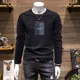 thumbnail image 3 of Camiseta de talla grande para hombre, ropa ajustada de gran tamaño con estampado, cuello redondo ajustado y citas de estilo coreano, camiseta emo informal, 3 of 5