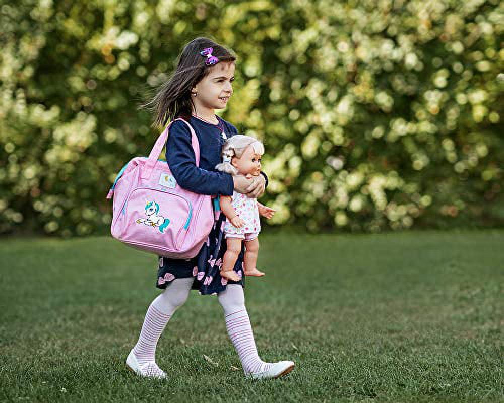 HappyVk- Pink Baby Doll Diaper Bag with Doll Changing Pad
