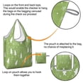 thumbnail image 4 of 5 Pack Foldable Shopping Bag,Green Christmas Tree Pattern Reusable Grocery Bags with Pockets,Large Reusable Tote Bags with Handles Waterproof & Lightweight, 4 of 6