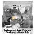 thumbnail image 5 of Replacement Figure for Little People Farm Animal Friends Playset - DFN55 ~ Replacement Gray, White and Tan Bunnies Figure, 5 of 5