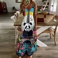 thumbnail image 3 of Funny Cute Panda Sleeveless Dress for Women Clothing Female Women's Summer Skirt, 3 of 7